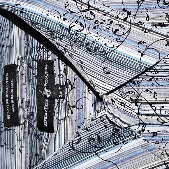 NWOT Perry Ellis Polo Club Button Down Mens 3XLT Cotton Polyester Blend Shirt - Picture 4 of 8